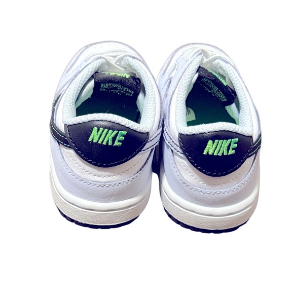 NIKE Toddler Dunk Low TD Grey Green Strike Sneakers Size 7C Unisex - Picture 5 of 10
